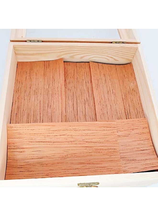 WOHO Spanish Cedar Sheets For Humidor, Spanish Cedar Wood Veneer Lumber Strip Chip For Dividing Or Lighting Up Cigars, Humidor Accessories For Tube Jar And Box (10 Count (Pack Of 1)) - Image 1